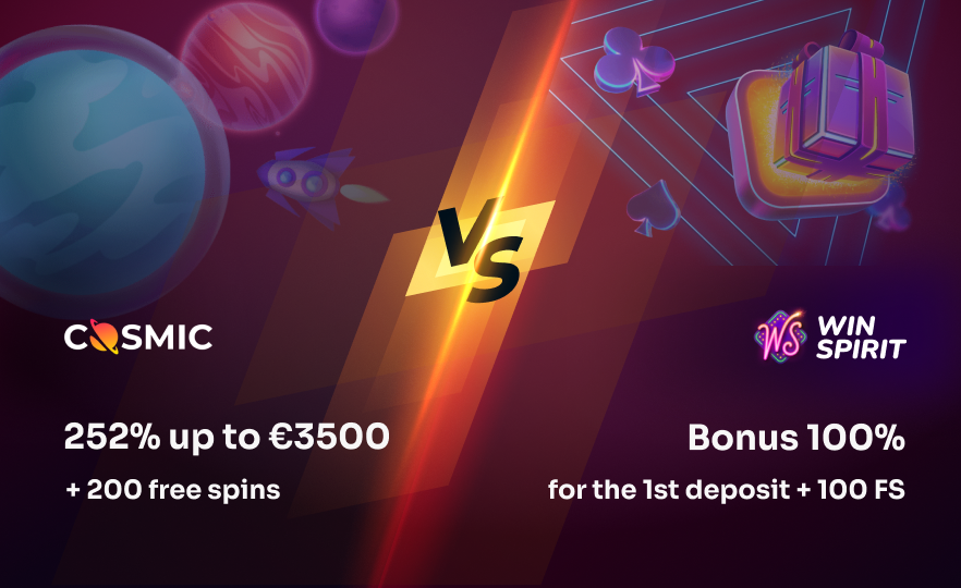 CosmicSlot Casino Bonuses vs WinSpirit Casino Bonuses